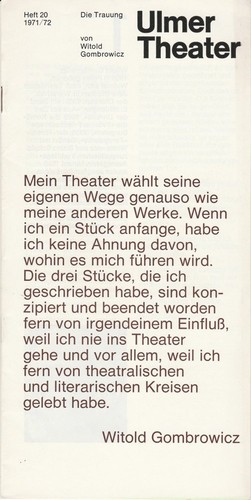 Programmheft die trauung von - programmheft,